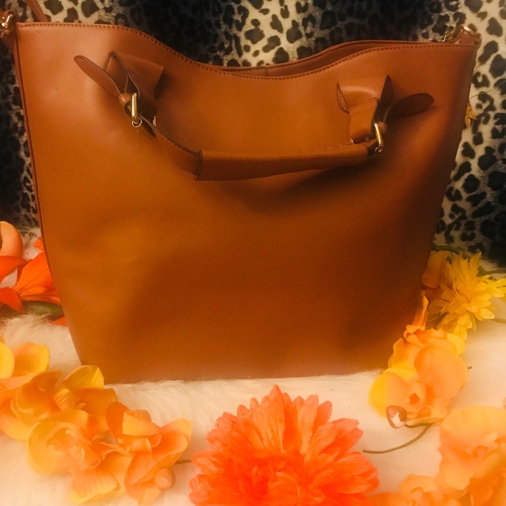 JustFab Tan Man Made Material Bag - Picture 1 of 7